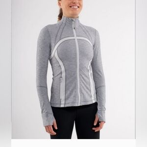 LULULEMON DEFINE JACKET Silver Spoon Pique / Silver Spoon Size 10